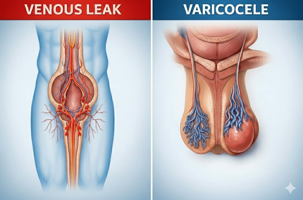 Varicocele embolization — venous leak and varicocele coexist dual treatment pain free option featured image | Prof. Dr. Imtiaz Ahmad, interventional radiol